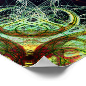 Female Belly Dancer with a Star Poster (Ecke)