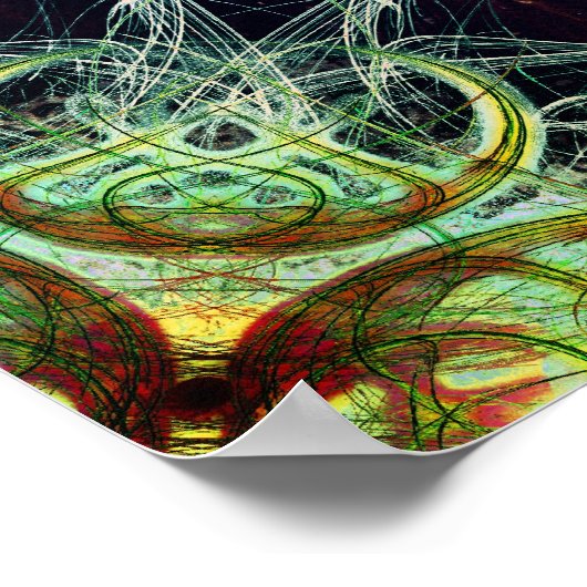 Female Belly Dancer with a Star Poster (Ecke)