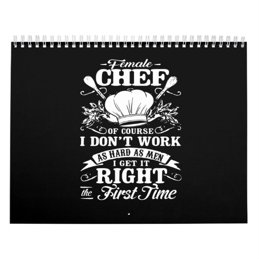 female chef of course i don't work as hard as men kalender (Titelbild)