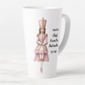 Female Christmas Nutcracker Pink & Gold Milchtasse (Rechte Ecke)