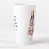 Female Christmas Nutcracker Pink & Gold Milchtasse (Vorderseite)