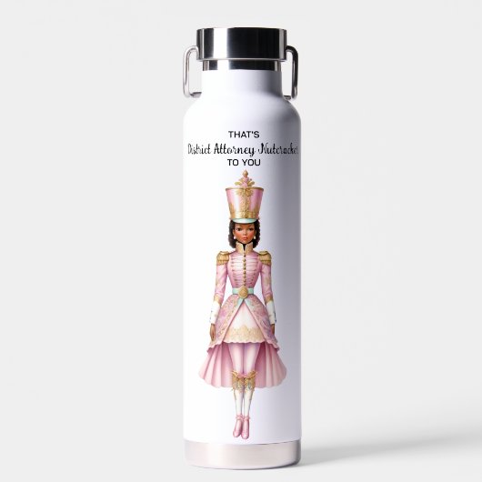 Female Christmas Nutcracker Pink & Gold Trinkflasche