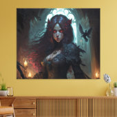 Female Dark Fantasy Anime Leinwand Kunst, Dichtung (Insitu (Wohnzimmer))