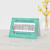 Female Doctors' Day Dedicated Typography Karte (Gelbe Blume)