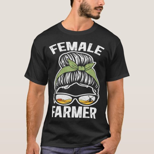 Female Farmers Support The Future Country Farming T-Shirt (Vorderseite)