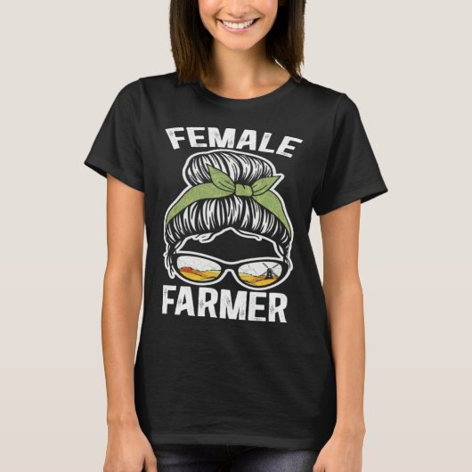 Female Farmers Support The Future Country Farming T-Shirt (Vorderseite)