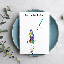 Female Field Hockey Player Karte