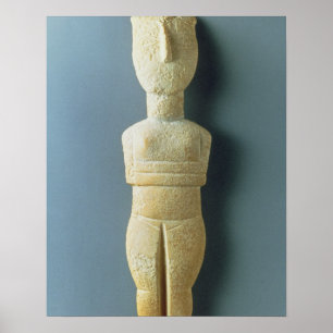 Female figurine, early Cycladic, c.2800-2300 BC (m Poster