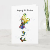 Female Flag Football Player Karte (Vorderseite)