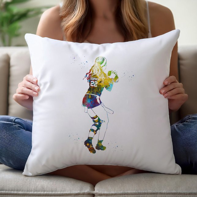 Female Flag Football Player Kissen (Von Creator hochgeladen)