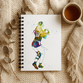 Female Flag Football Player Notizblock