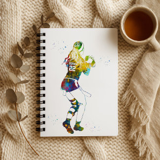 Female Flag Football Player Notizblock