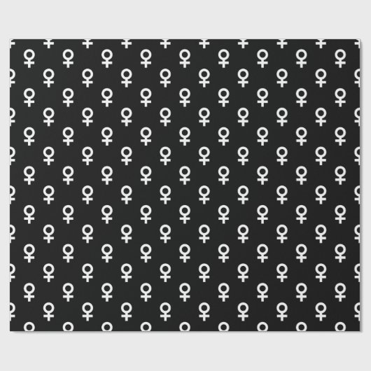 female gender symbol black white geschenkpapier (Flach)