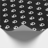 female gender symbol black white geschenkpapier (Ecke)
