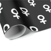 female gender symbol black white geschenkpapier (Rolleneckpunkt)