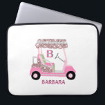 Female Golf Cart Personalize Laptopschutzhülle<br><div class="desc">Ein bezaubernder,  einzigartiger Golfwagen - einige Diamanten und Glitzer - ein Tad über der Spitze,  vielleicht - Liebe ihn für sich selbst oder als Geschenk - mit Ihren Initialen/Monogramm. Wenn Sie Fragen zum Design oder eine spezielle Anfrage haben,  senden Sie bitte eine E-Mail an: charmdesignstudio@rcn.com</div>