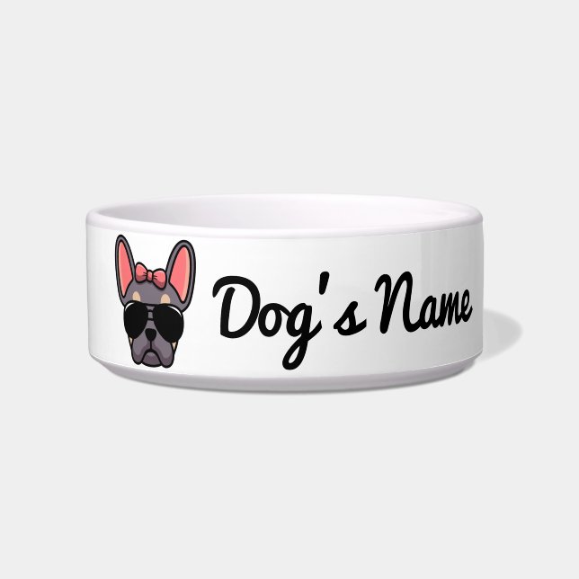 Female Lilac Tan French Bulldog Bowl Napf (Vorderseite)