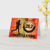 Female Marathon Race Runner Congratulations Karte (Gelbe Blume)