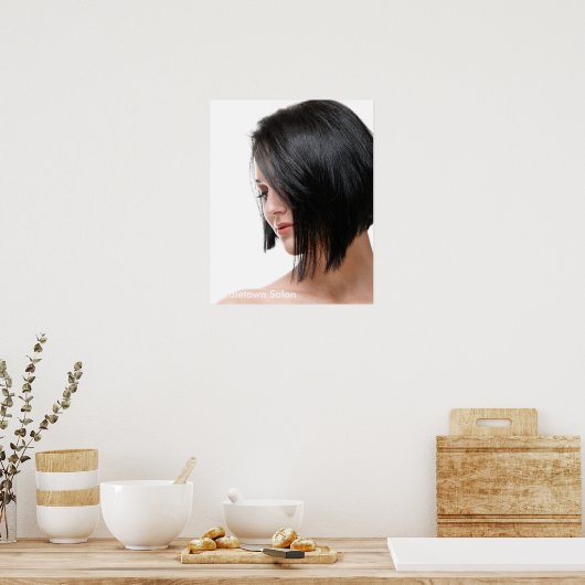Female Model Hair Salon Poster (Küche)