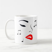 Female Music Face Kaffeetasse (Links)