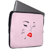 Female Music Face Laptopschutzhülle (Vorne Rechts)