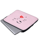 Female Music Face Laptopschutzhülle (Vorne Knopf)