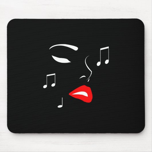 Female Music Face Mousepad (Vorne)