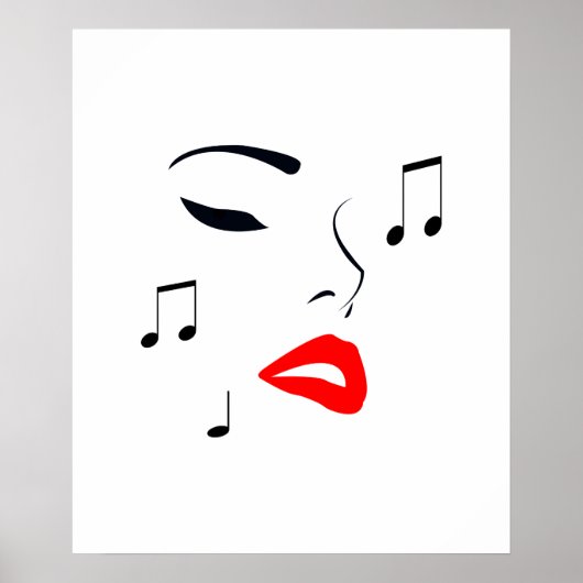 Female Music Face Poster (Vorne)