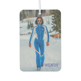 Female name sport theme autolufterfrischer