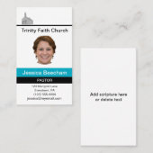 Female Pastor Custom Visitenkarte (Vorne/Hinten)