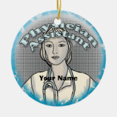 Female Physician Assistant custom name ornament (Vorne)