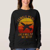 Female Pilot Definition Aviation 2 Sweatshirt (Vorderseite)
