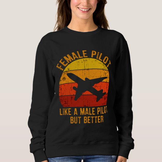 Female Pilot Definition  Aviation  2 Sweatshirt (Vorderseite)