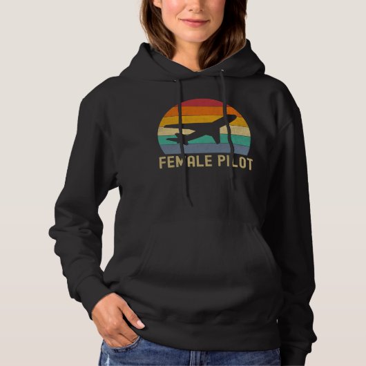 Female Pilot Definition Aviation Hoodie (Vorderseite)