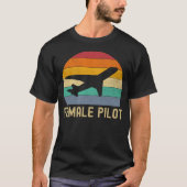 Female Pilot Definition Aviation T-Shirt (Vorderseite)
