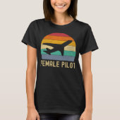 Female Pilot Definition Aviation T-Shirt (Vorderseite)