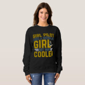 Female Pilot For A Pilot Professionals And Plane H Sweatshirt (Vorne ganz)