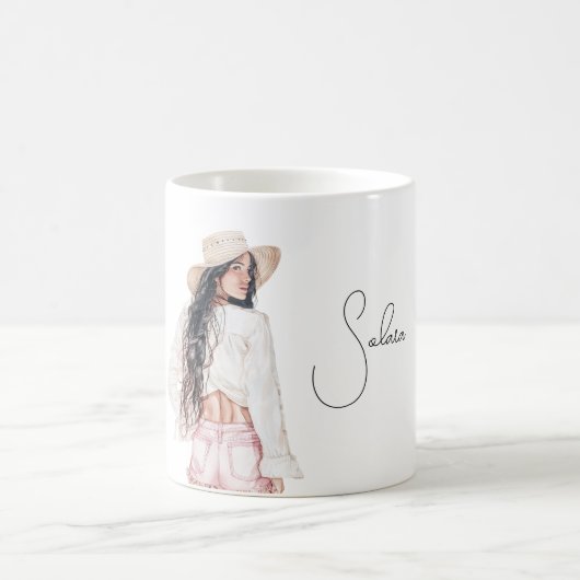 Female Pink Shorts  Kaffeetasse (Mittel)