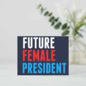 FEMALE PRESIDENT POSTKARTE (Stehend Vorderseite)