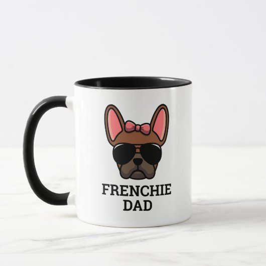 Female Red Fawn French Bulldog Frenchie Dog Vater Tasse (Links)