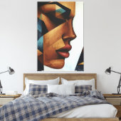 Female Reflection Leinwanddruck (Insitu (Schlafzimmer))