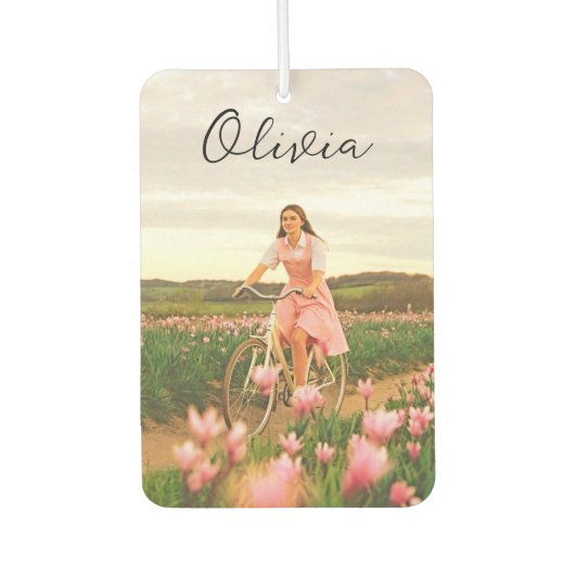 Female Romantic Custom Photography Autolufterfrischer (Vorderseite)