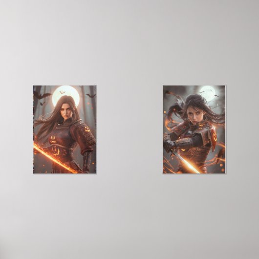 Female Samurai Warrior No.2 – Halloween Edition Bilderwand Sets (Vorderseite)