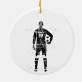 Female Soccer Goalie Keramik Ornament (Hinten)