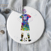 Female Soccer Player Button (Beispiel)