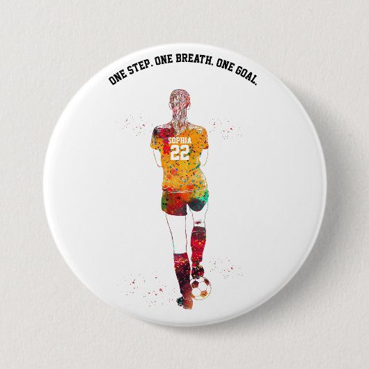 Female Soccer Player Button (Vorderseite)