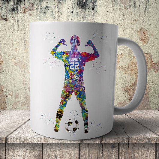 Female Soccer Player Kaffeetasse
