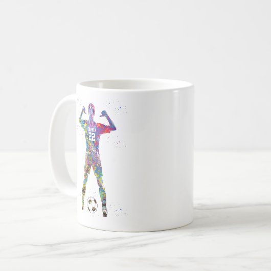 Female Soccer Player Kaffeetasse (Vorderseite Links)