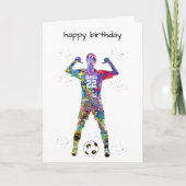 Female Soccer Player Karte (Vorderseite)