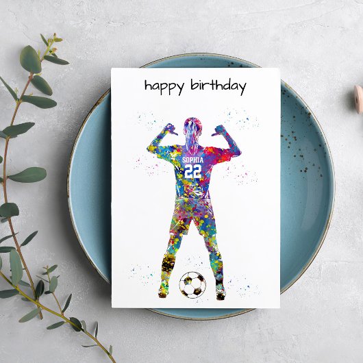 Female Soccer Player Karte